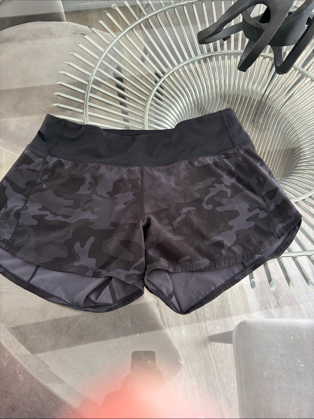 lululemon athletica Black Camo Run/Train Shorts